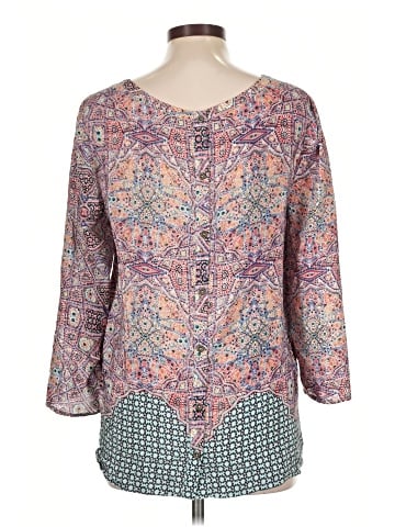 Maeve 3/4 Sleeve Silk Top (view 2)
