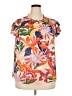 Sugarlips Tropical Orange Short Sleeve Blouse Size XXL - photo 1