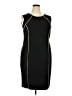 Kasper Solid Black Cocktail Dress Size 18 - photo 1