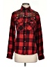 Zara Basic Plaid Red Long Sleeve Button-Down Shirt Size S - photo 1