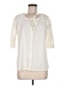 Theory 100% Cotton Ivory 3/4 Sleeve Blouse Size M - photo 1