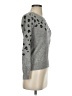 Halogen 100% Cashmere Animal Print Gray Cashmere Pullover Sweater Size XS - photo 4