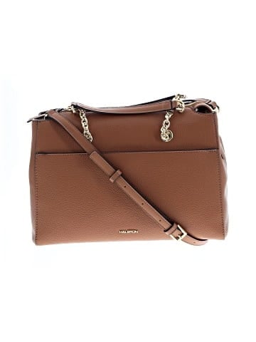 Halston Leather Satchel (view 1)
