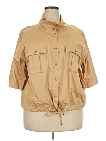 Lauren by Ralph Lauren 3/4 Sleeve Button-Down Shirt (view 1)