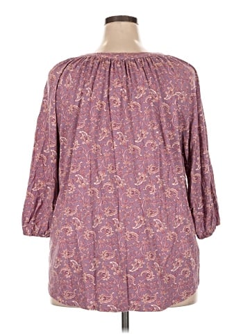 Chaps 3/4 Sleeve Blouse (view 2)