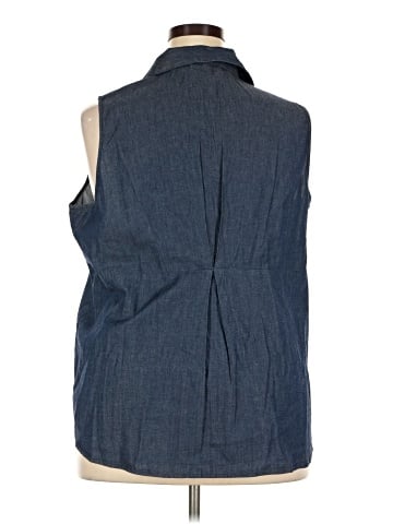 Kelly By Clinton Kelly Sleeveless Button-Down Shirt (view 2)
