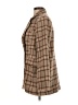 Le Lis 100% Polyester Plaid Brown Coat Size S - photo 5