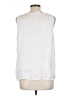 Nine West 100% Polyester White Sleeveless Blouse Size L - photo 2