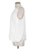 Nine West 100% Polyester White Sleeveless Blouse Size L - photo 5