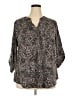 Torrid Animal Print Gray 3/4 Sleeve Blouse Size 2X Plus (2) - photo 1