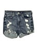 Express Stars Blue Denim Shorts Size 2 - photo 1