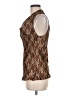 Rafaella 100% Polyester Brown Sleeveless Blouse Size Med Petite - photo 5