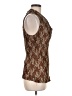 Rafaella 100% Polyester Brown Sleeveless Blouse Size Med Petite - photo 4