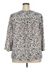 Collective Concepts 100% Polyester Floral Blue 3/4 Sleeve Blouse Size 2X - photo 2
