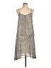 Mystree 100% Polyester Stripes Silver Casual Dress Size L - photo 1