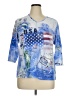Alia Blue 3/4 Sleeve Top Size XL - photo 1
