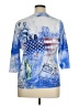 Alia Blue 3/4 Sleeve Top Size XL - photo 2