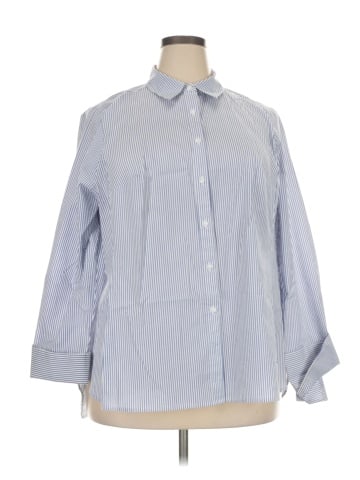 Lane Bryant 3/4 Sleeve Button-Down Shirt (view 1)