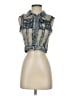 ChiQle Denim Architect 100% Cotton Blue Denim Vest Size S - photo 1