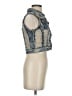 ChiQle Denim Architect 100% Cotton Blue Denim Vest Size S - photo 4