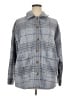 J.Jill 100% Polyester Plaid Gray Coat Size XL - photo 1