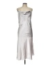 Bebe 100% Polyester Metallic Silver Gray Cocktail Dress Size L - photo 1