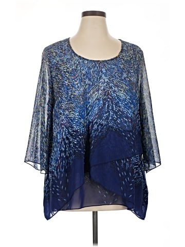 One World 3/4 Sleeve Blouse (view 1)
