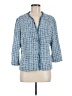 Nic + Zoe Houndstooth Jacquard Tweed Teal Blue Jacket Size M (petite) - photo 1