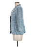 Nic + Zoe Houndstooth Jacquard Tweed Teal Blue Jacket Size M (petite) - photo 5