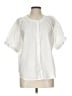 Ann Taylor 100% Cotton White Short Sleeve Blouse Size L - photo 1