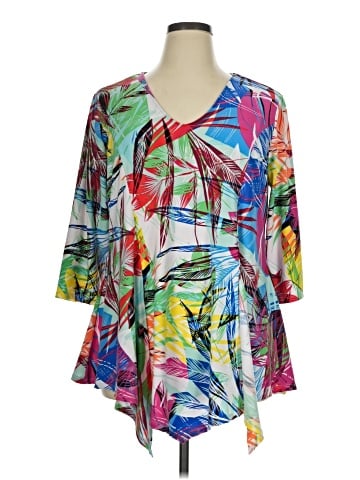 Attitudes by Renee 3/4 Sleeve Blouse (view 1)