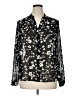 CAbi 100% Polyester Floral Black Long Sleeve Blouse Size XL - photo 1