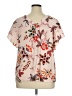 Sanctuary 100% Viscose Floral Tan Short Sleeve Blouse Size 1X - photo 2