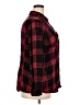Torrid 100% Rayon Plaid Red Long Sleeve Button-Down Shirt Size 3X Plus (3) - photo 4