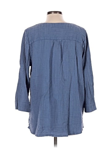 Purejill 3/4 Sleeve Button-Down Shirt (view 2)