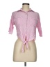 Reserved Pink 3/4 Sleeve Button-Down Shirt Size M - photo 1