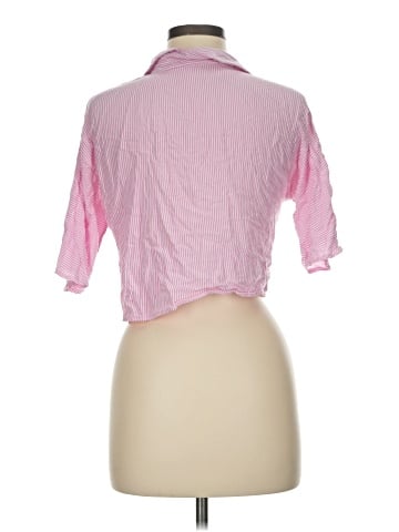 Reserved 3/4 Sleeve Button-Down Shirt (view 2)