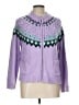 Talbots Hearts Purple Cardigan Size Lg Petite - photo 1