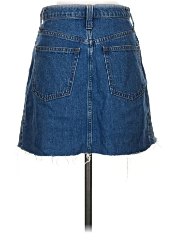 Madewell Rigid Denim A-Line Mini Skirt: Pieced Edition (view 2)