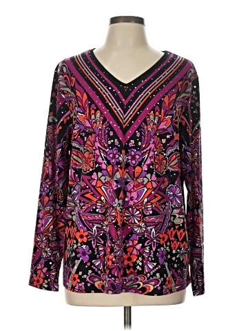 Bob Mackie Long Sleeve Blouse (view 1)
