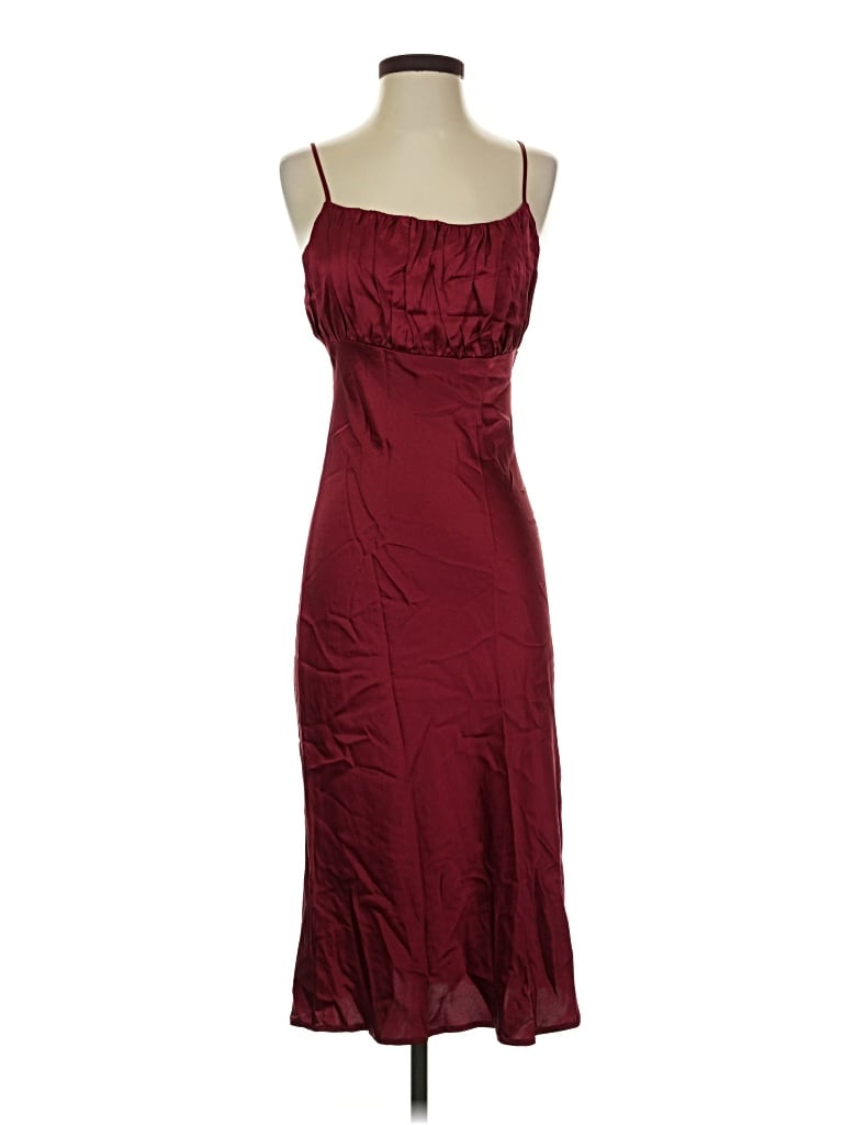 Pre-owned Lilysilk Cocktail Dress In Burgundy