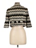 Signature by Robbie Bee 100% Polyester Chevron-herringbone Gold Black Jacket Size 10 - photo 2