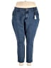 Meri Skye Solid Blue Jeans Size 28W - photo 1