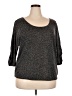 Extra Touch 100% Polyester Gray 3/4 Sleeve Top Size 3X - photo 1