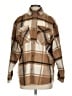 RSQ 100% Polyester Plaid Brown Long Sleeve Blouse Size XS - photo 1