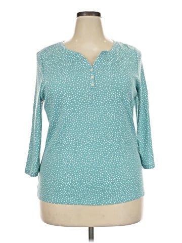 Style&Co Long Sleeve Henley (view 1)
