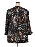JM Collection 100% Polyester Animal Print Brown 3/4 Sleeve Blouse Size XXL - photo 2