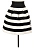 Yahada Stripes Black Casual Skirt Size L - photo 1