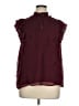 Ann Taylor LOFT 100% Polyester Burgundy Sleeveless Blouse Size XL - photo 1