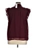 Ann Taylor LOFT 100% Polyester Burgundy Sleeveless Blouse Size XL - photo 2